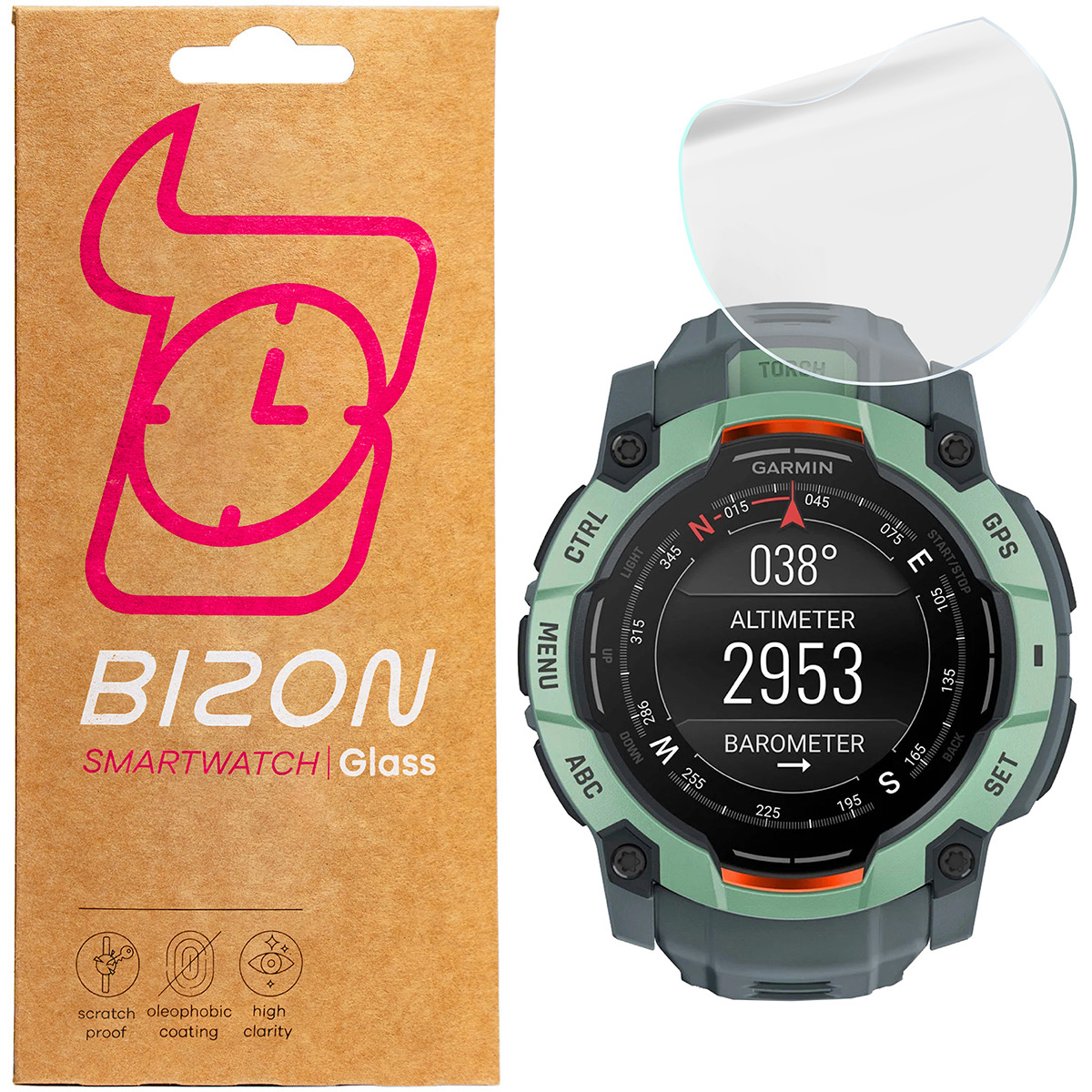 Folia hydrożelowa Bizon Watch Film Hydrogel Duo dla Garmin Instinct 3 45 mm